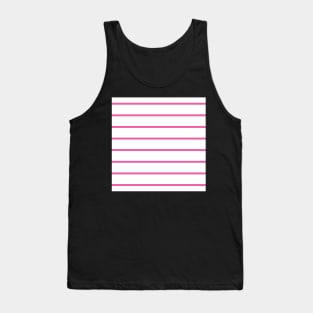 Narrow deep pink and white stripes 3 Tank Top